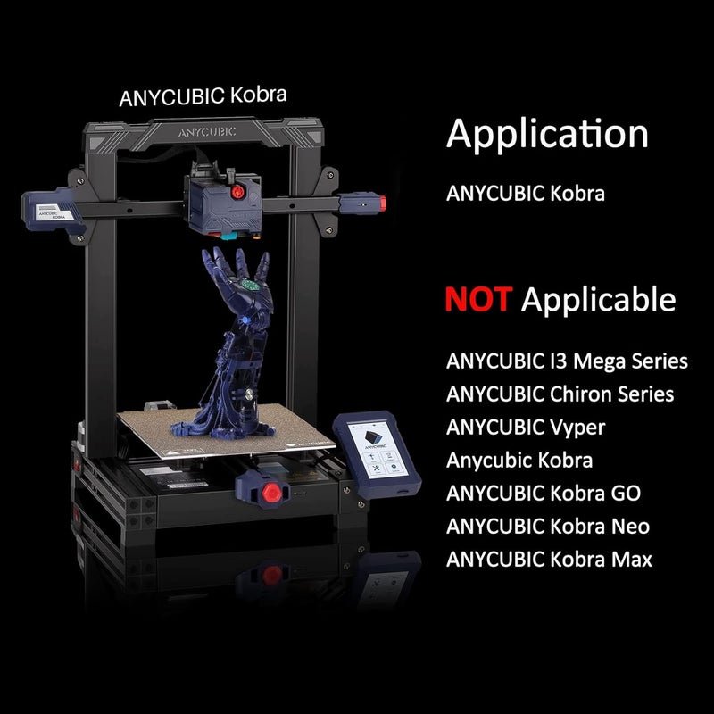 UniTak3D ANYCUBIC Kobra 3D Printer Extruder Hotend V5 J-Head Print Head with Silicone Sock 0.4mm Nozzle 24V Ceramic Cartridge Heater ONLY Suit for Kobra,NOT Work with Kobra GO,Kobra Neo, Kobra Max,Kobra Plus - Image 2
